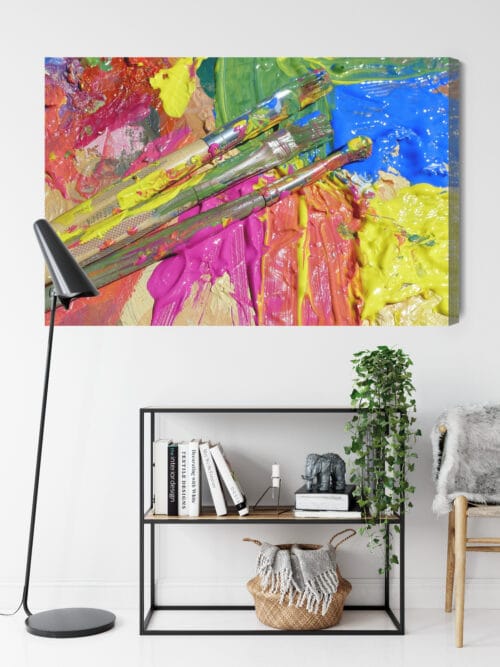 Obraz na płótnie Abstrakcja Pędzle i farby Premium Canvas - obrazek 9