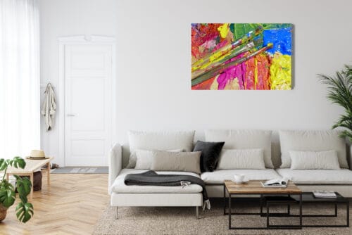 Obraz na płótnie Abstrakcja Pędzle i farby Premium Canvas - obrazek 6