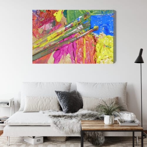 Obraz na płótnie Abstrakcja Pędzle i farby Premium Canvas - obrazek 4