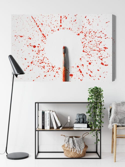Obraz na płótnie Minimalizm Czerwona plama Premium Canvas - obrazek 9