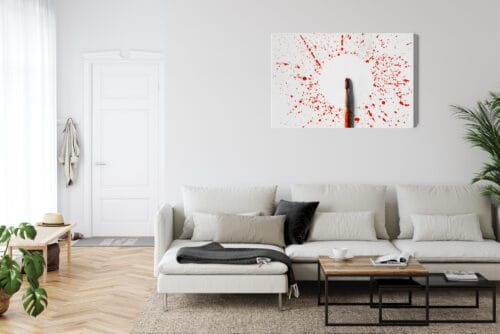 Obraz na płótnie Minimalizm Czerwona plama Premium Canvas - obrazek 6