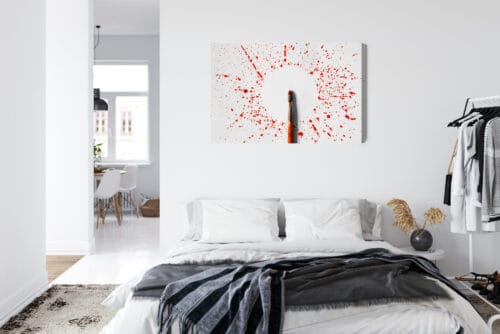 Obraz na płótnie Minimalizm Czerwona plama Premium Canvas - obrazek 7