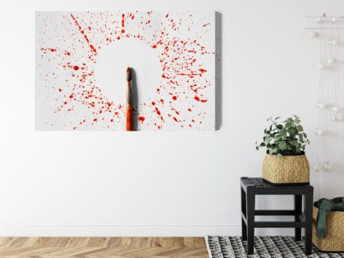 Obraz na płótnie Minimalizm Czerwona plama Premium Canvas - obrazek 8