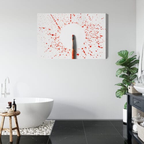 Obraz na płótnie Minimalizm Czerwona plama Premium Canvas - obrazek 5