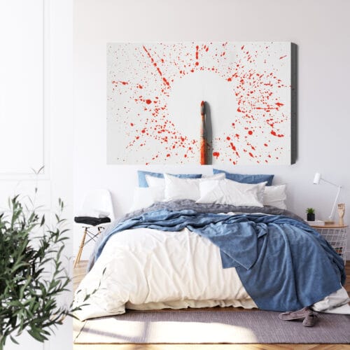 Obraz na płótnie Minimalizm Czerwona plama Premium Canvas - obrazek 3