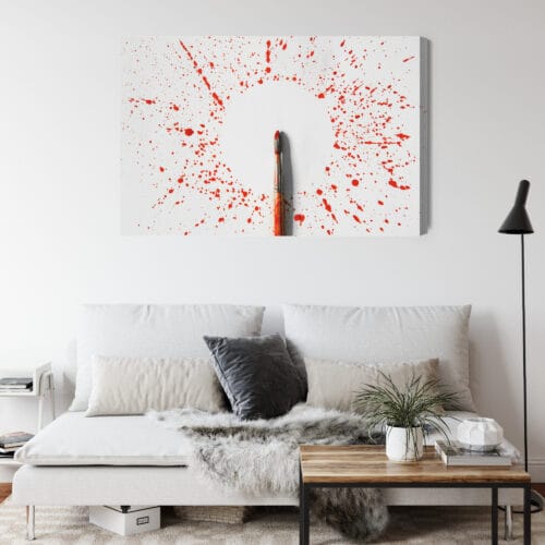 Obraz na płótnie Minimalizm Czerwona plama Premium Canvas - obrazek 4