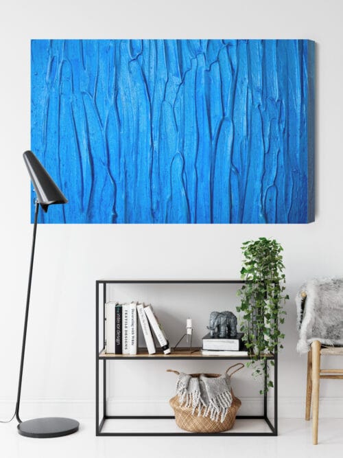 Obraz na płótnie Abstrakcja Niebieska tekstura Premium Canvas - obrazek 9