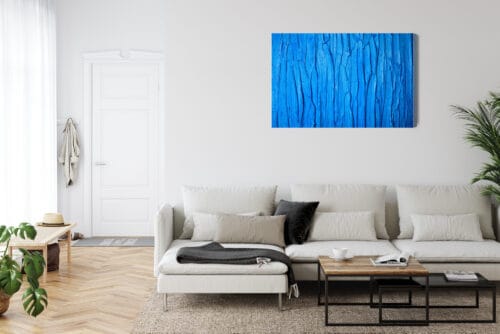Obraz na płótnie Abstrakcja Niebieska tekstura Premium Canvas - obrazek 6