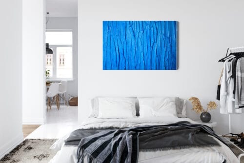 Obraz na płótnie Abstrakcja Niebieska tekstura Premium Canvas - obrazek 7
