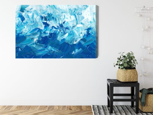 Obraz na płótnie Abstrakcja Niebieskie smugi Premium Canvas - obrazek 8