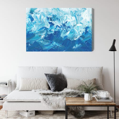 Obraz na płótnie Abstrakcja Niebieskie smugi Premium Canvas - obrazek 4