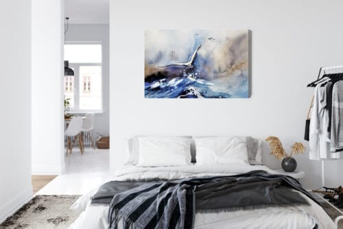 Obraz na płótnie Natura Lecąca mewa Premium Canvas - obrazek 7