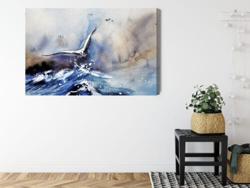 Obraz na płótnie Natura Lecąca mewa Premium Canvas - obrazek 8