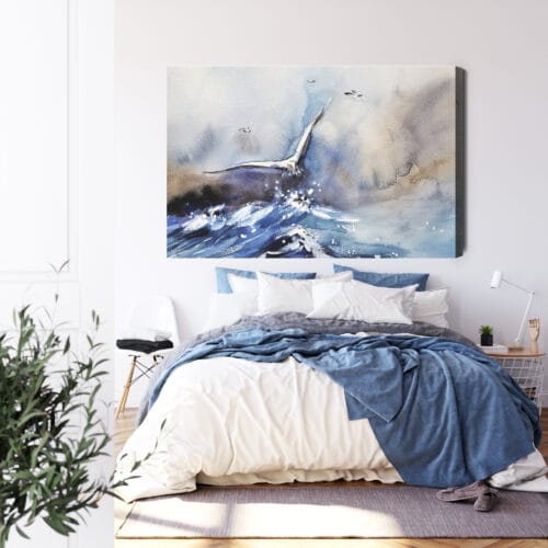 Obraz na płótnie Natura Lecąca mewa Premium Canvas - obrazek 3