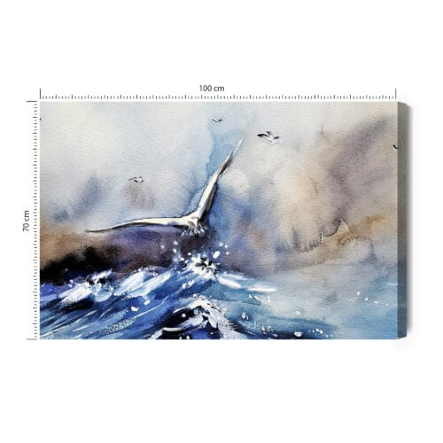 Obraz na płótnie Natura Lecąca mewa Premium Canvas