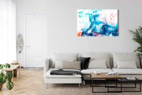 Obraz na płótnie Kolorowy dym w ruchu Abstrakcja i kontrast  Premium Canvas - obrazek 6
