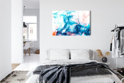 Obraz na płótnie Kolorowy dym w ruchu Abstrakcja i kontrast  Premium Canvas - obrazek 7