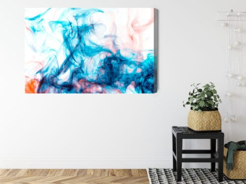 Obraz na płótnie Kolorowy dym w ruchu Abstrakcja i kontrast  Premium Canvas - obrazek 8