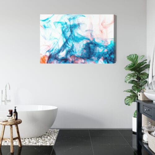 Obraz na płótnie Kolorowy dym w ruchu Abstrakcja i kontrast  Premium Canvas - obrazek 5