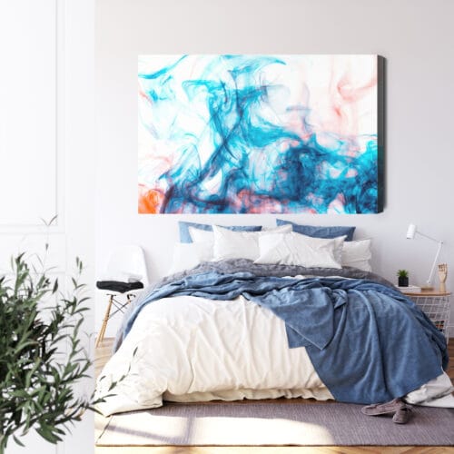 Obraz na płótnie Kolorowy dym w ruchu Abstrakcja i kontrast  Premium Canvas - obrazek 3