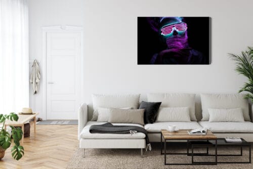 Obraz na płótnie Abstrakcja Neonowe okulary Premium Canvas - obrazek 6