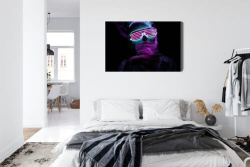 Obraz na płótnie Abstrakcja Neonowe okulary Premium Canvas - obrazek 7