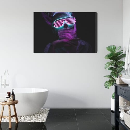 Obraz na płótnie Abstrakcja Neonowe okulary Premium Canvas - obrazek 5