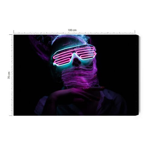 Obraz na płótnie Abstrakcja Neonowe okulary Premium Canvas