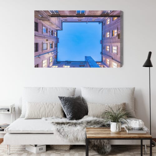 Obraz na płótnie Architektura Widok z dziedzińca Premium Canvas - obrazek 4