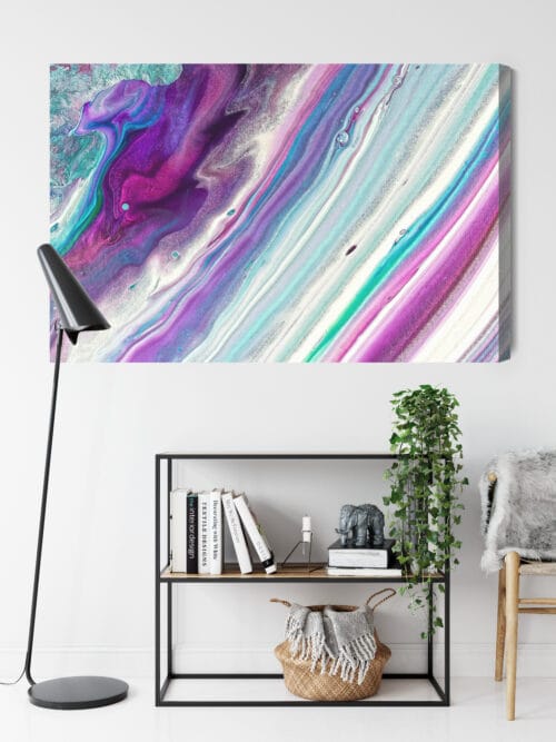 Obraz na płótnie Abstrakcja Fioletowa fala Premium Canvas - obrazek 9