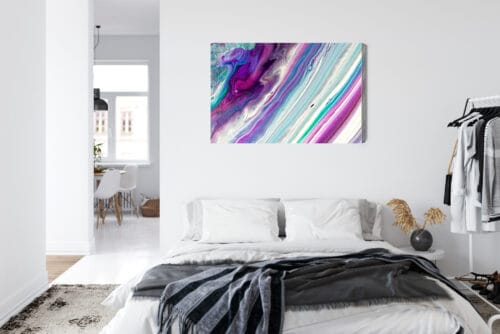 Obraz na płótnie Abstrakcja Fioletowa fala Premium Canvas - obrazek 7