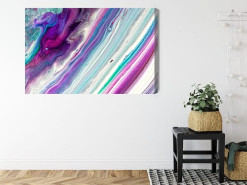 Obraz na płótnie Abstrakcja Fioletowa fala Premium Canvas - obrazek 8