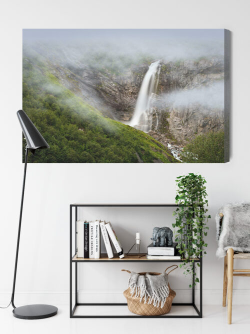 Obraz na płótnie Wodospad Góra Mgła  Premium Canvas - obrazek 9