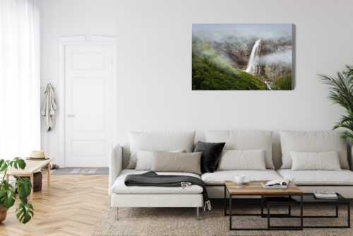 Obraz na płótnie Wodospad Góra Mgła  Premium Canvas - obrazek 6