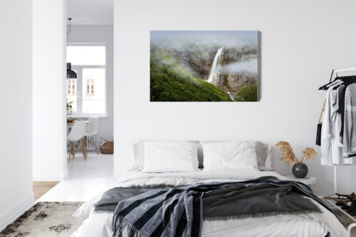 Obraz na płótnie Wodospad Góra Mgła  Premium Canvas - obrazek 7