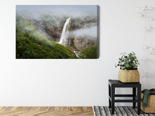 Obraz na płótnie Wodospad Góra Mgła  Premium Canvas - obrazek 8
