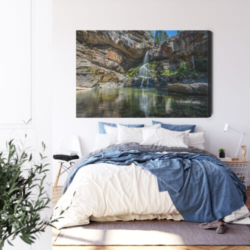 Obraz na płótnie Wodospad Natura Skały  Premium Canvas - obrazek 3