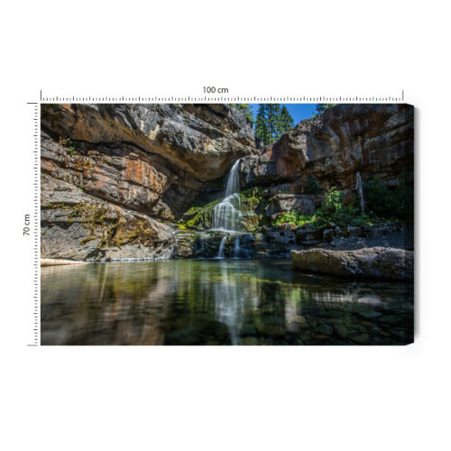Obraz na płótnie Wodospad Natura Skały  Premium Canvas