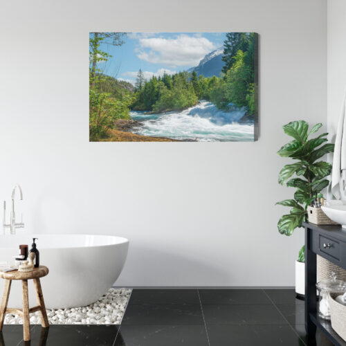 Obraz na płótnie Wodospad Krajobraz Górski  Premium Canvas - obrazek 5