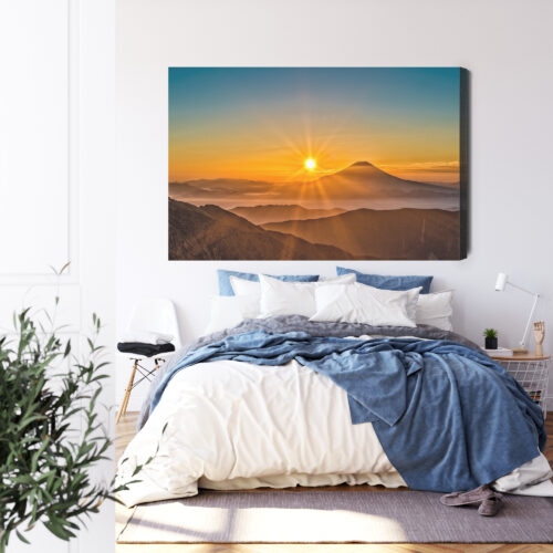 Obraz na płótnie Góra Fotografia Fuji o zachodzie  Premium Canvas - obrazek 3