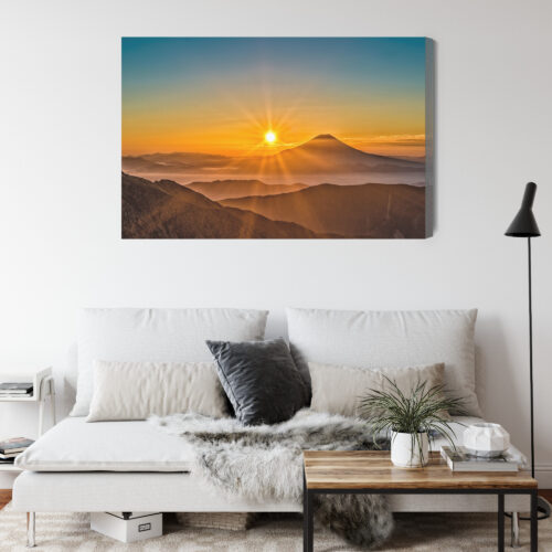 Obraz na płótnie Góra Fotografia Fuji o zachodzie  Premium Canvas - obrazek 4