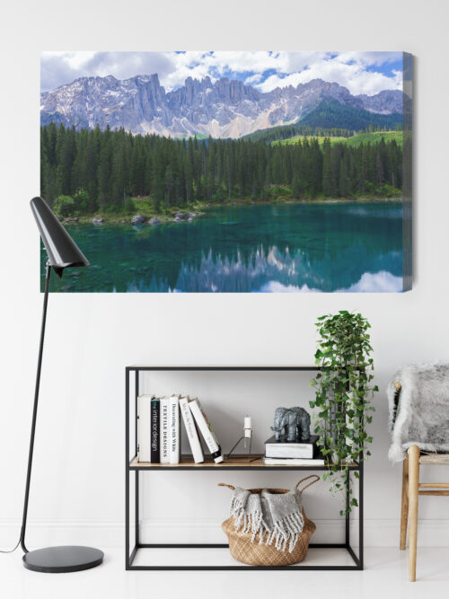 Obraz na płótnie Góry Fotografia Alpejskie jezioro i las  Premium Canvas - obrazek 9