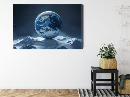 Obraz na płótnie Ziemia Surrealizm Kosmiczny pejzaż  Premium Canvas - obrazek 8