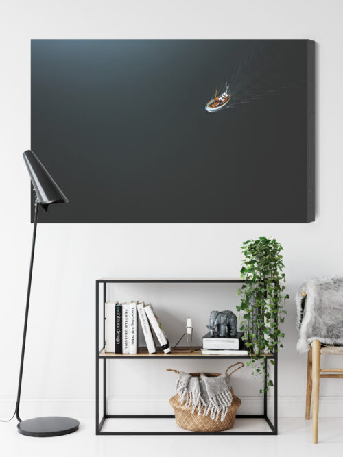 Obraz na płótnie Łódź Minimalizm Spokojna woda  Premium Canvas - obrazek 9
