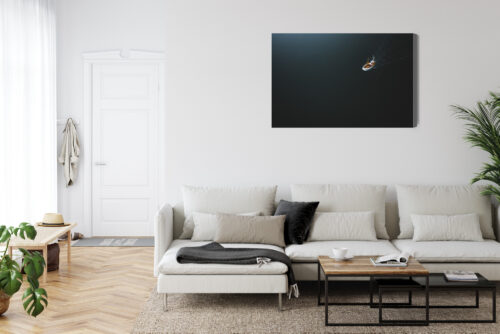 Obraz na płótnie Łódź Minimalizm Spokojna woda  Premium Canvas - obrazek 6