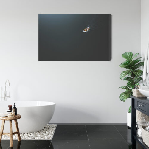 Obraz na płótnie Łódź Minimalizm Spokojna woda  Premium Canvas - obrazek 5