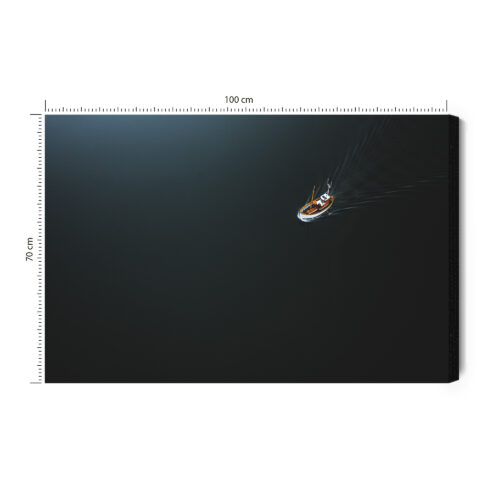 Obraz na płótnie Łódź Minimalizm Spokojna woda  Premium Canvas