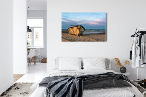 Obraz na płótnie Łódź Plaża Spokojny brzeg  Premium Canvas - obrazek 7