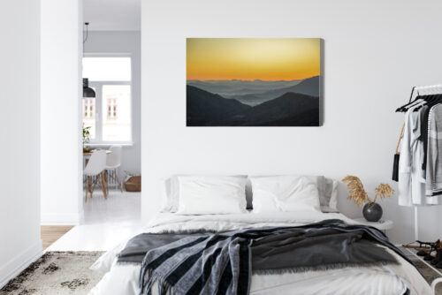 Obraz na płótnie Góry Zachód Słońca Warstwowy pejzaż  Premium Canvas - obrazek 7