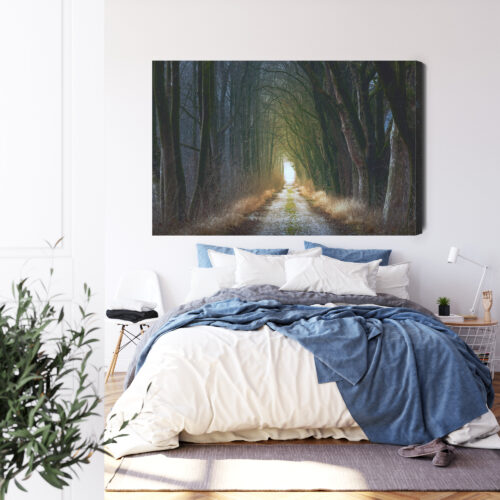Obraz na płótnie Las Tunel Perspektywa drogi  Premium Canvas - obrazek 3
